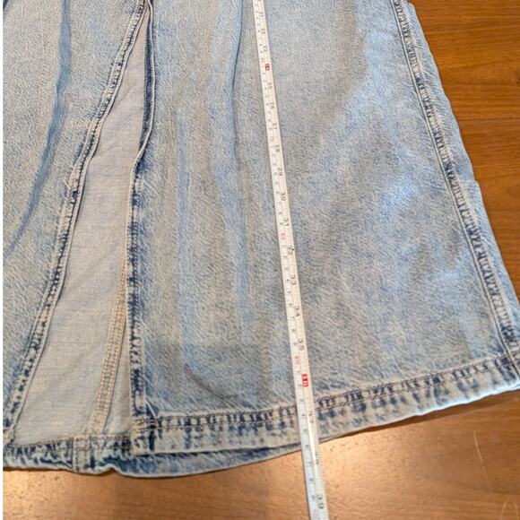 Anthropologie Pilcro Blue Denim Slouchy Trouser Midi Maxi Skirt, size 6 - Picture 7 of 9